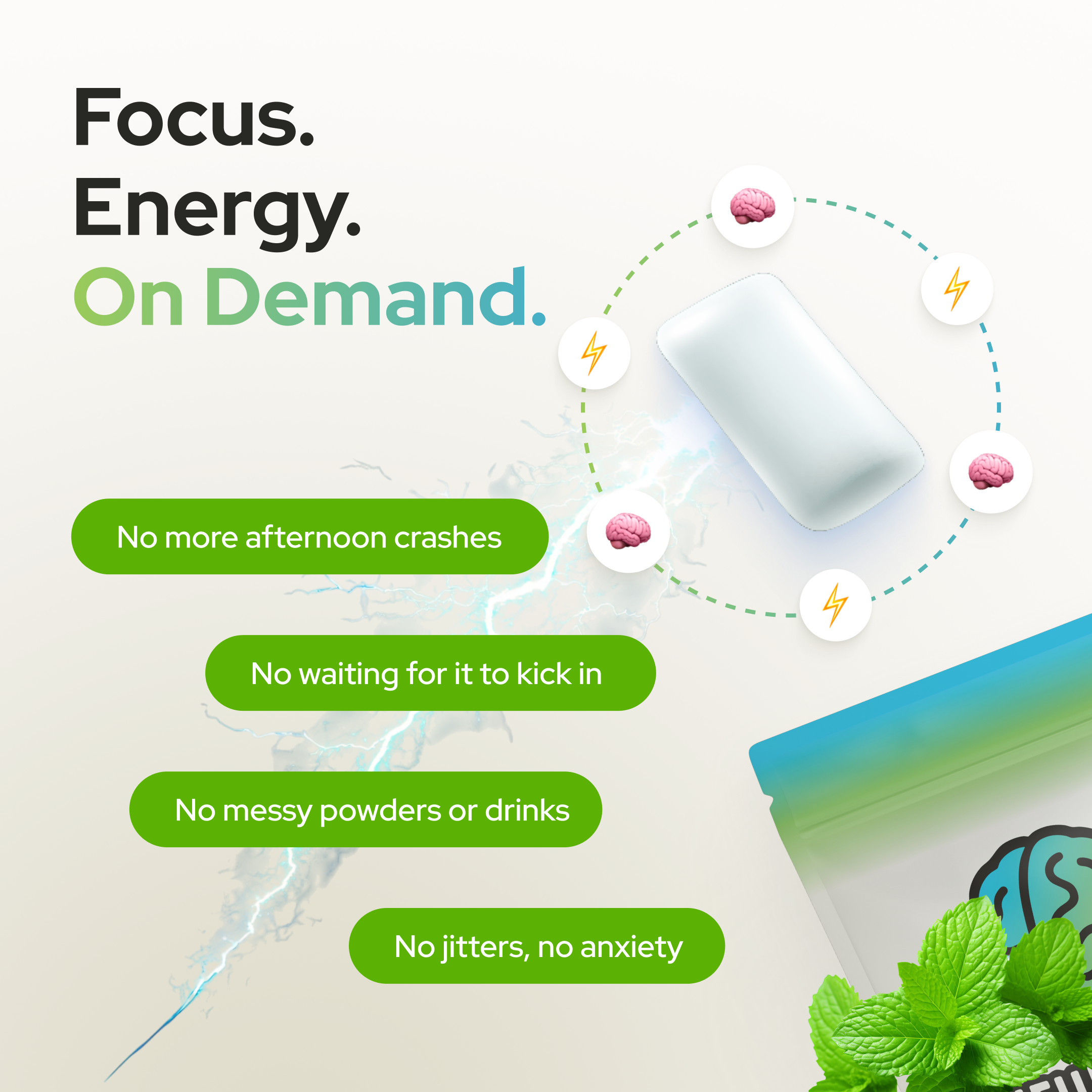 CHEWPHORIA ENERGY & FOCUS GUM